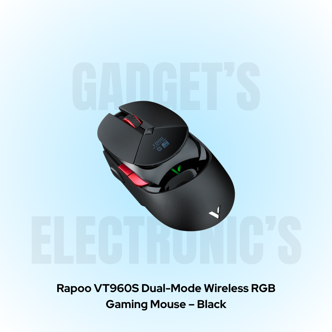 Rapoo VT960S Dual-Mode Wireless RGB Gaming Mouse – Black Rapoo VT960S Dual-Mode Wireless RGB Gaming Mouse – Black - Image 1